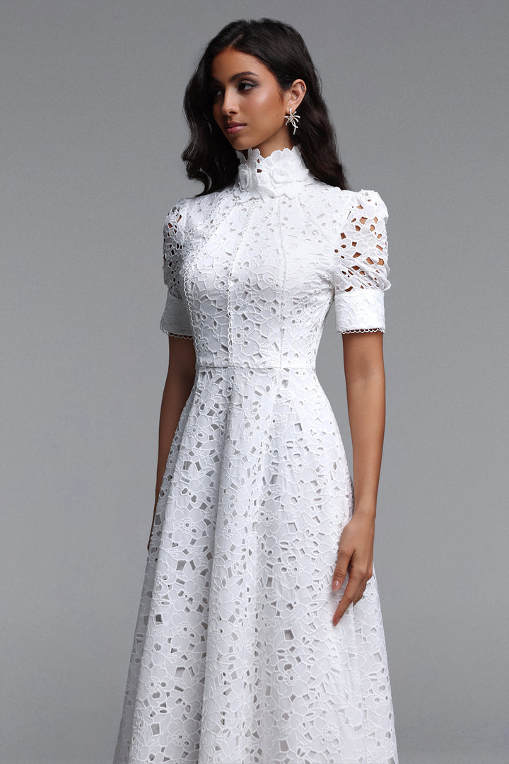 Kitsu Short Sleeve Midi Dress	