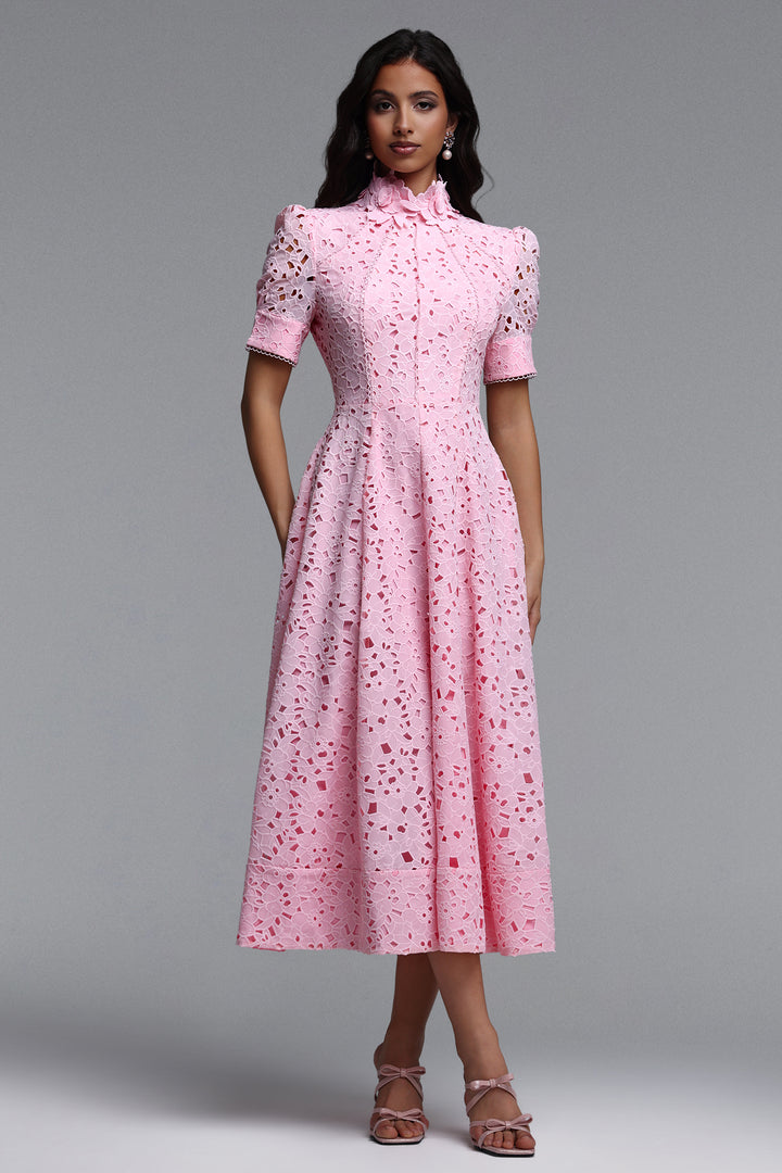 Kitsu Short Sleeve Midi Dress	