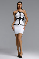 Load image into Gallery viewer, Erica Classic Contour Contrast Bandage Mini Dress