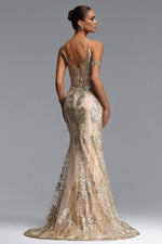 Lade Bild in die Galerieansicht, Miriam Elegant Contour V Neck Sequin Maxi Dress