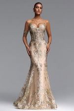 Lade Bild in die Galerieansicht, Miriam Elegant Contour V Neck Sequin Maxi Dress