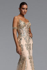 Lade Bild in die Galerieansicht, Miriam Elegant Contour V Neck Sequin Maxi Dress