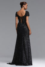 Load image into Gallery viewer, Ilia Glamorous Contour Ruched Sequin Maxi Dress