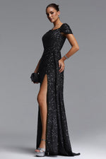 Load image into Gallery viewer, Ilia Glamorous Contour Ruched Sequin Maxi Dress