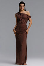Load image into Gallery viewer, Ottilie Maxi Dress Plum Brown	