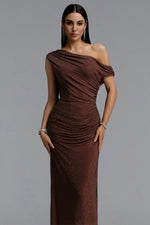 Load image into Gallery viewer, Ottilie Maxi Dress Plum Brown	