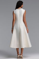 Charger l'image dans la visionneuse de la Galerie, Velma Minimalist Cinched-Waist Sleeveless Pearl Rhinestone A-Line Maxi Dress
