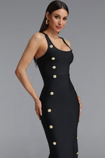 Charger l'image dans la visionneuse de la Galerie, Giacinta Halter Bandage Maxi Dress - Black
