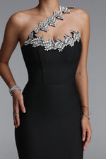 Lade Bild in die Galerieansicht, Islay Glamorous One Shoulder Rhinestone Mermaid Bandage Maxi Dress