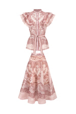 Load image into Gallery viewer, Kimivi Sleeveless Floral Printed Shirt Two-Piece Set