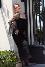 Load image into Gallery viewer, Crana Mesh Midi Dress