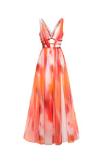 Load image into Gallery viewer, Ierra Sleeveless V-Neck Diamond Maxi Dress