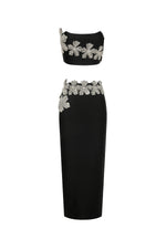 Load image into Gallery viewer, Eleganza Flrs With Diamonds Bandage Two-Piece Set