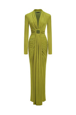 Lade Bild in die Galerieansicht, Naomi V-neck Long Sleeves Maxi Dress