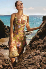 Lade Bild in die Galerieansicht, Magdalena Romantic Multicolor Floral Spaghetti Strap Floral Mini Dress